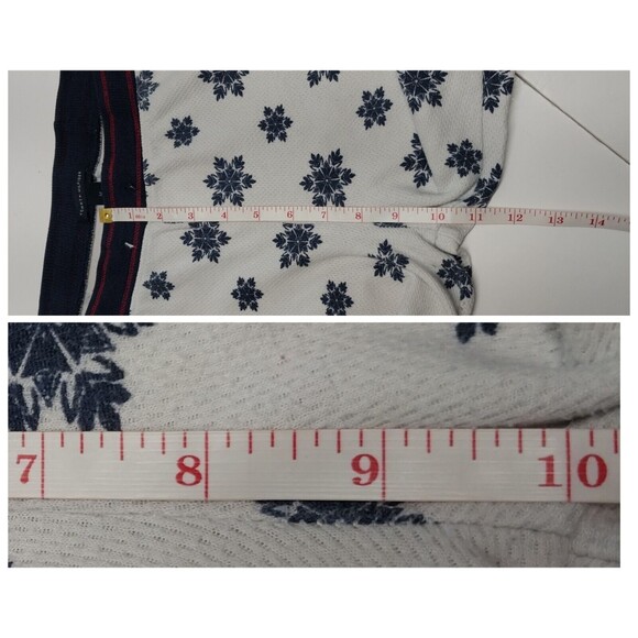 Tommy Hilfiger 2 pc Thermal Medium Womens Pajama Set Snowflakes Read Description - Picture 4 of 16